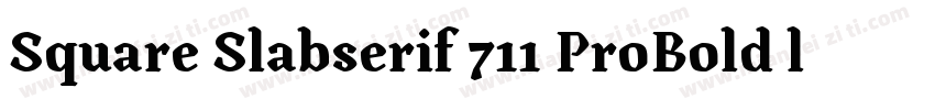 Square Slabserif 711 ProBold ltalic字体转换